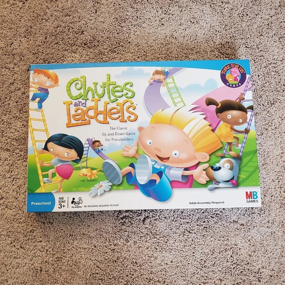 Hasbro Gaming Chutes and Ladders Board Game | 2 to 4 Players | Preschool Games - Picture 1 of 4